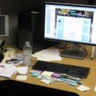 Yes, this is my actual workspace. Do I look organized to you?
