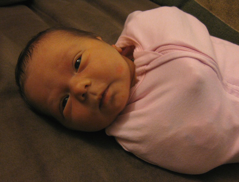 Baby Leonie, born August 25th, weighing in at 6 lb. 14 oz., and with a length of 20.5"
